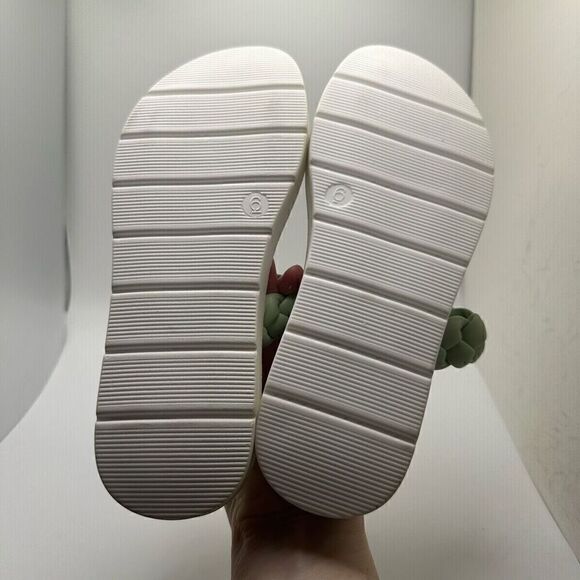 CUSHIONAIRE Women's braided slide sandal +Memory Foam 6 MINT - Picture 5 of 8